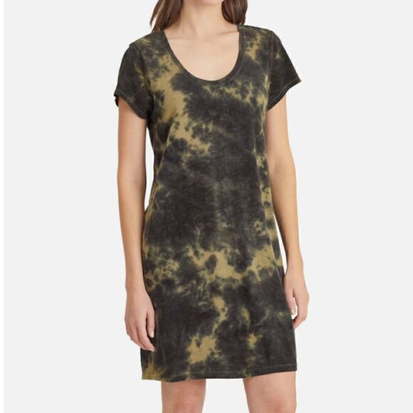 Social Standard by Sanctuary Women's Gia Scoop Dress Green Black Tie Dye MEDIUM - Picture 1 of 9